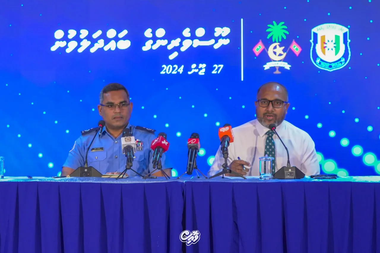 ފުލުހުން މިރޭ ބޭއްވި ނޫސްވެރިންގެ ބައްދަލުވުމުގެ ތެރެއިން -- ފޮޓޯ: ވޮއިސް