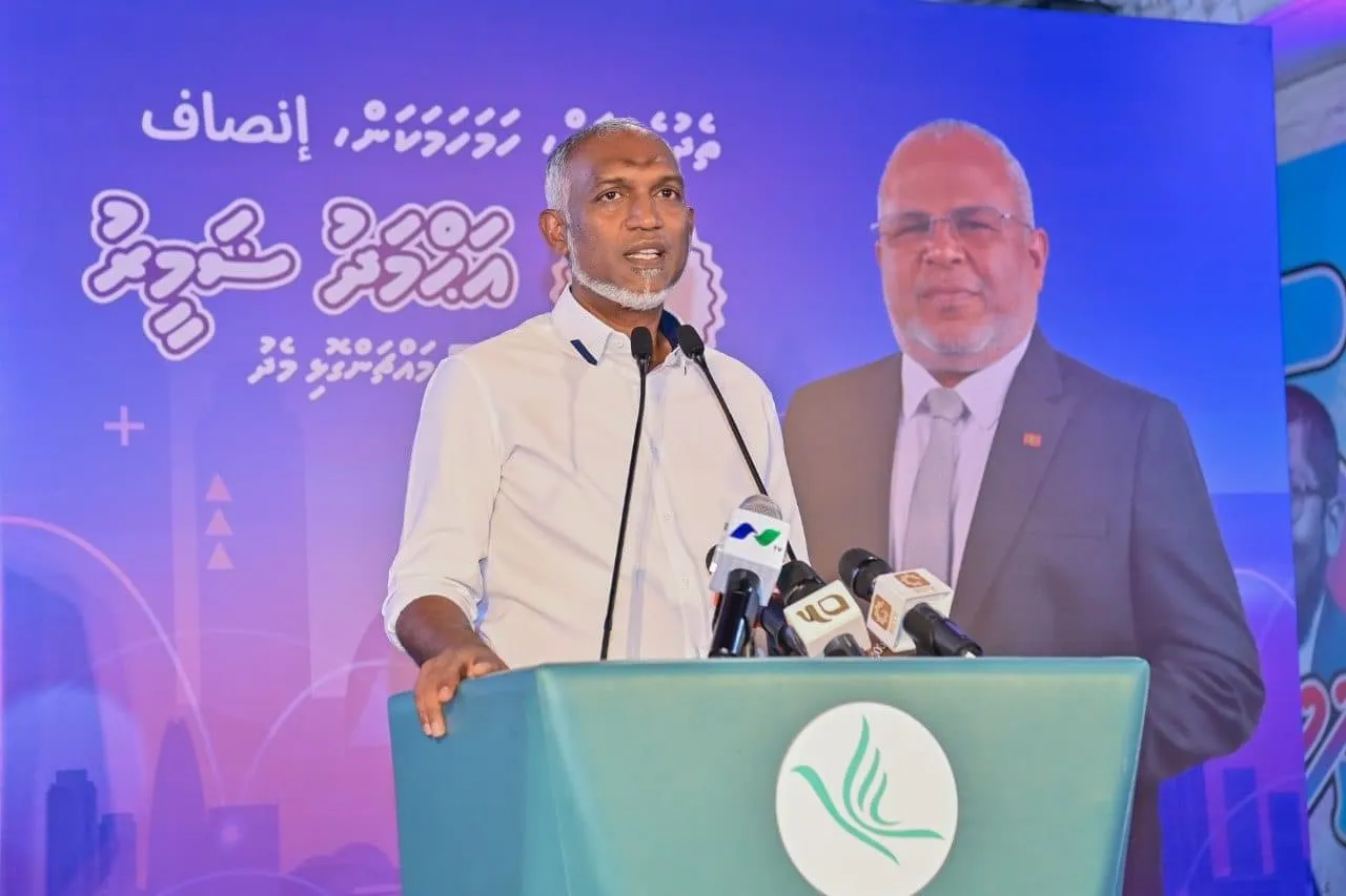 President Muizzu addressing the gathering last night