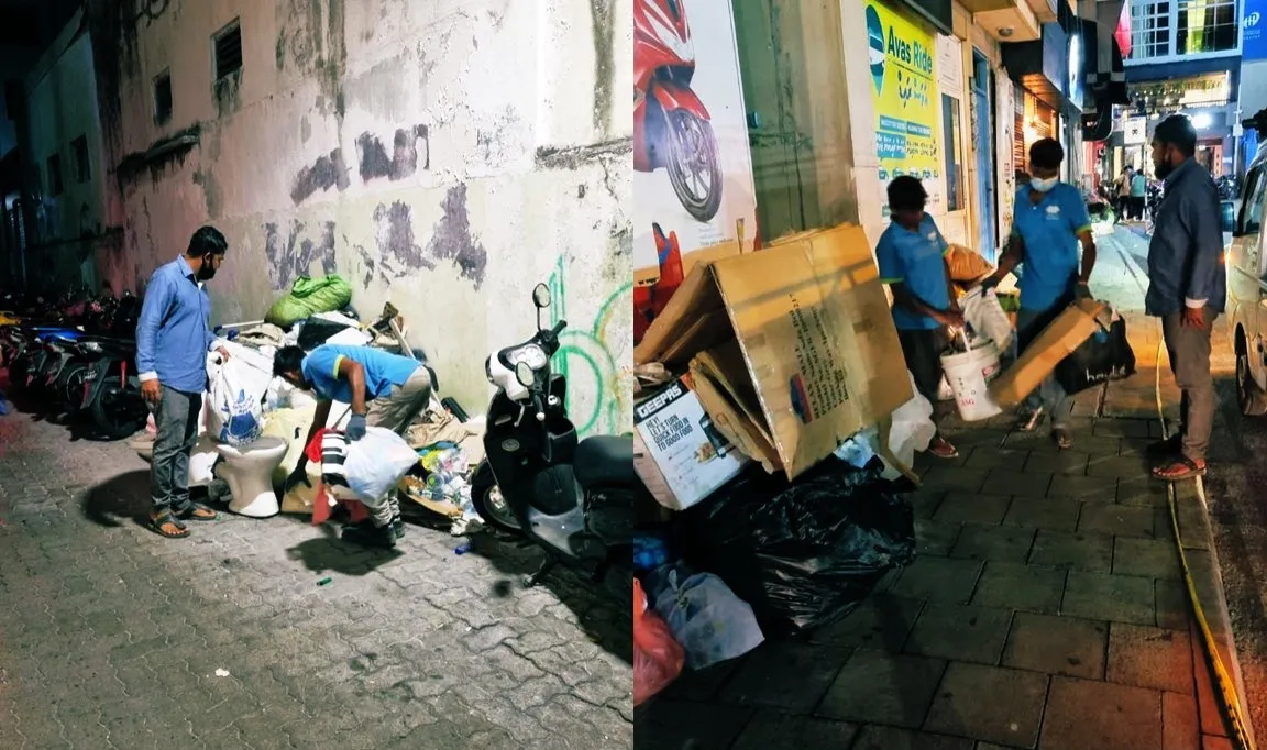 މާލޭ މަގުމަތިން ކުނި ނަގަނީ-- ފޮޓޯ/ މާލެ ސިޓީ ކައުންސިލް