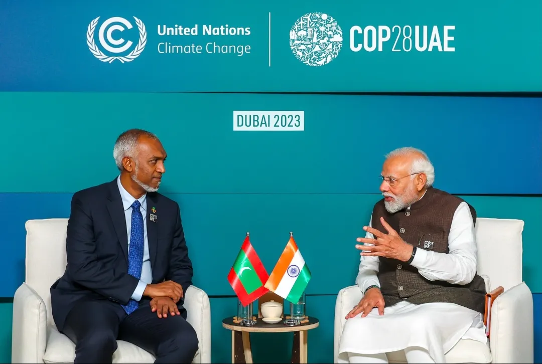 president Dr.Muizzu And Indian PM Narendra Modi-- photo: voice
