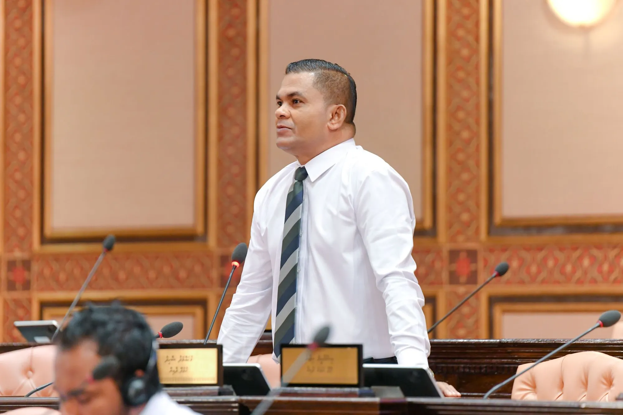ހުޅުދޫ ދާއިރާގެ މެންބަރު މުހައްމަދު ޝާހިދު -- ފޮޓޯ: މަޖިލީސް