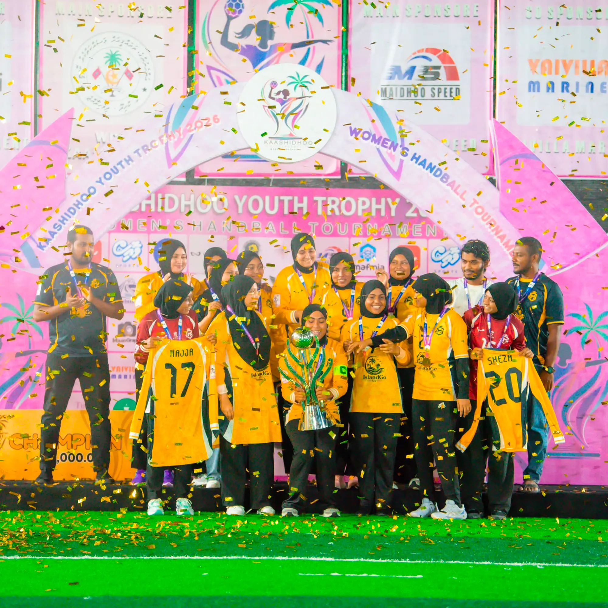 ކާށިދޫ ޔޫތް ޓްރޮފީ ވުމެންސް ހޭންޑްބޯލް މުބާރާތުގެ ޗެމްޕިއަންކަން އެމްޖީ ސްޕޯޓްސް ކްލަބުން ހޯދައިފި