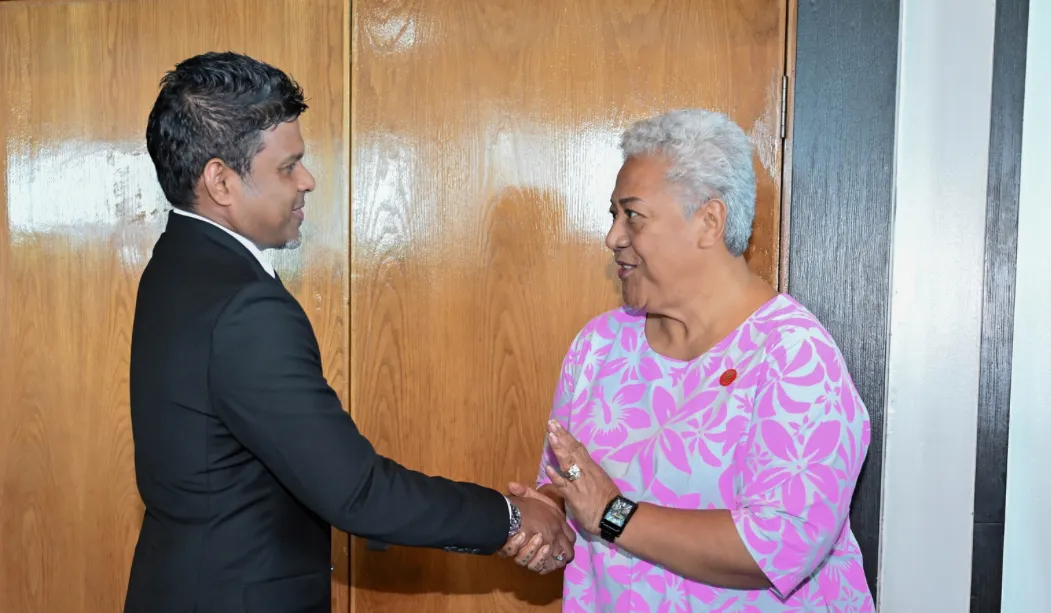 Vice President Hussain Mohamed Latheef and Prime Minister of Samoa, Fiamē Naomi Mata’afa (Photo/President’s Office)