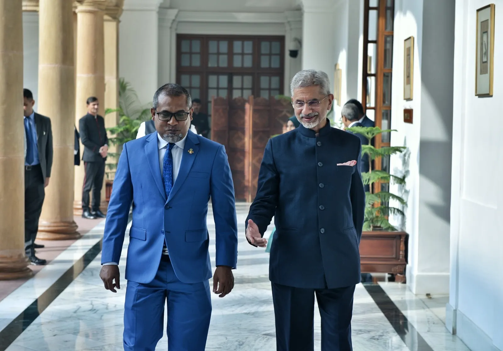 Foreign Minister Dr. Abdulla Khaleel and Indian Foreign Minister Dr. Subrahmanyam Jaishankar on January 3, 2025  (Photo/Minister Khaleel via X)