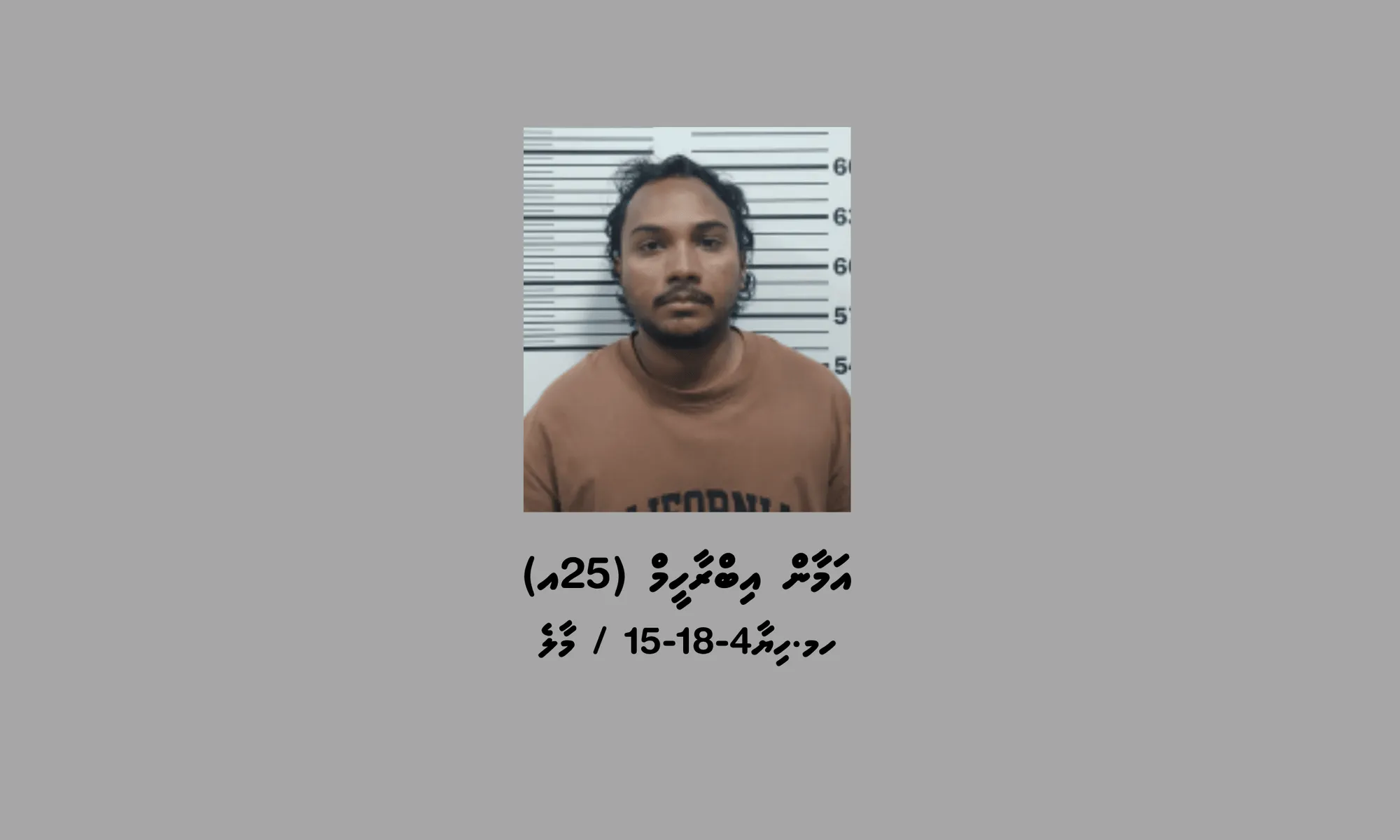 ބިޔަރުދަޅުތަކަކާއެކު އަތުލައިގަތް ޒުވާނާ.. ފޮޓޯ: ފުލުހުން