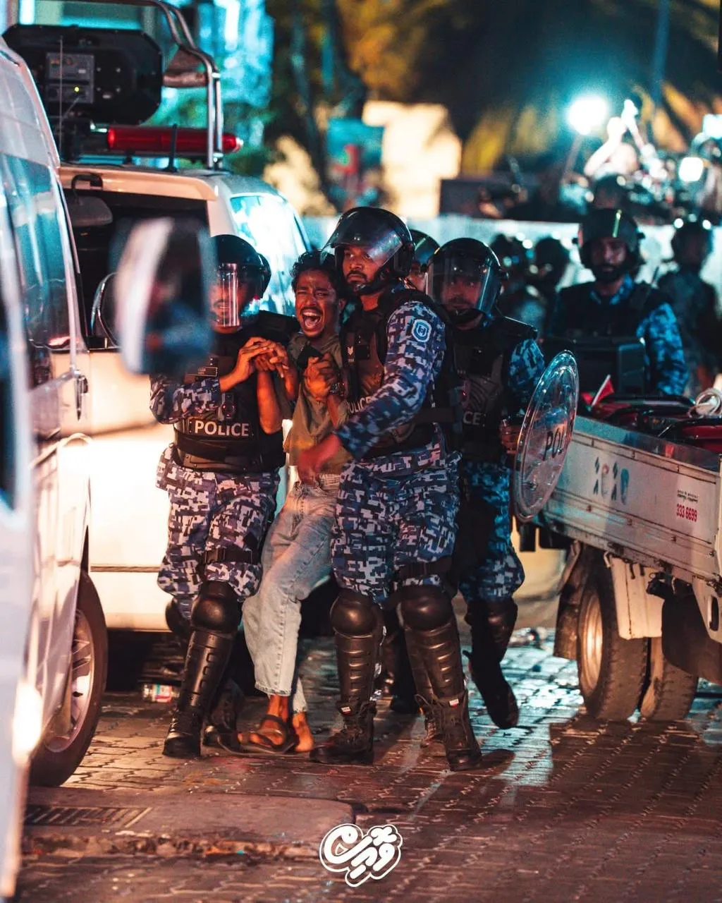 The man that was arrested in the protest