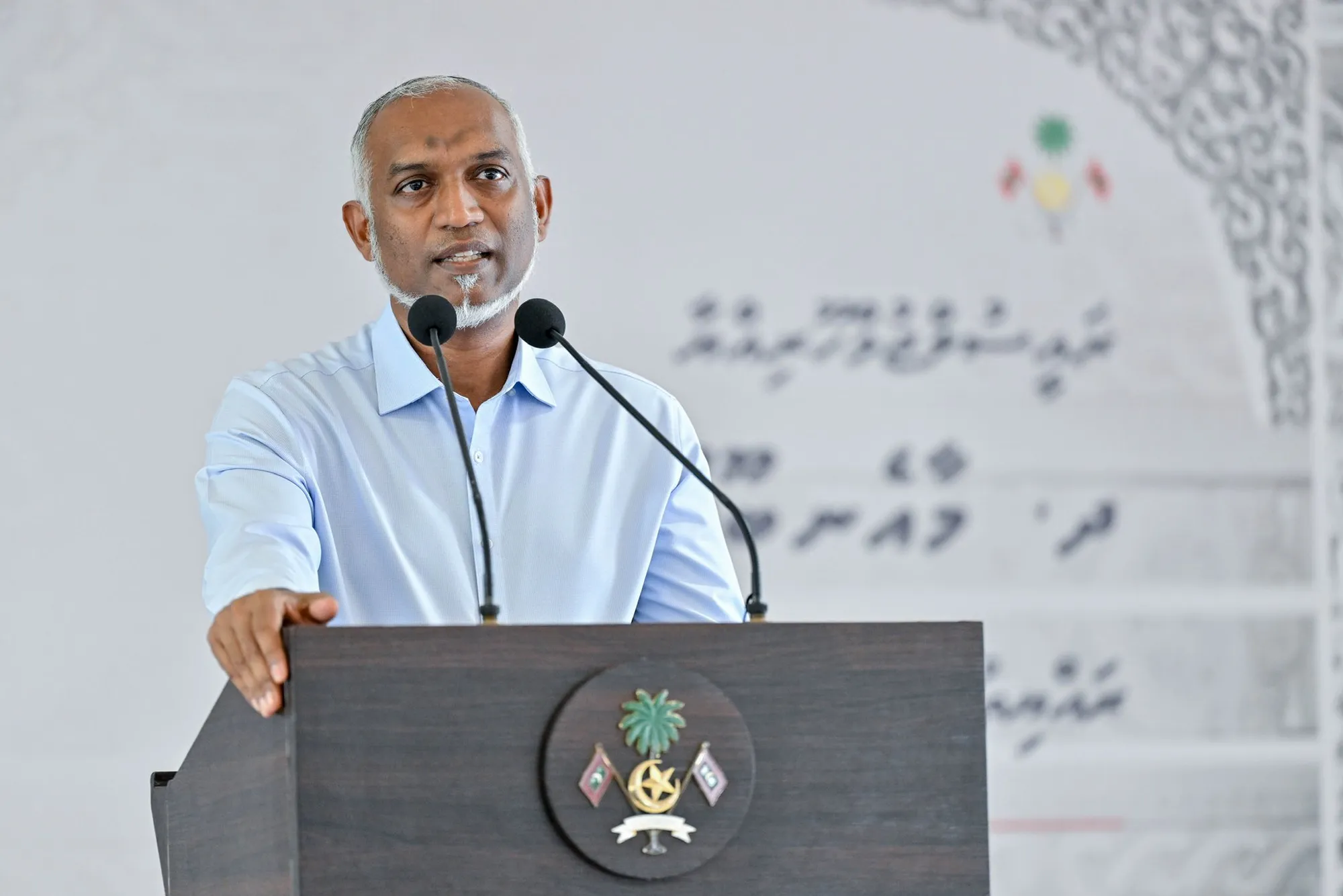 ރައީސް ދެ. މާއެނބޫދޫ ރައްޔިތުންނާއި ބައްދަލުކުރެއްވުމުގެ ތެރެއިން---ފޮޓޯ: ރައީސް އޮފީސް