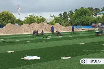 އާރުޑީސީން ހުޅުދުއްފާރު ފުޓްބޯޅަ ދަނޑު ތަރައްޤީކުރުމުގެ މަސައްކަތް ބާރު ސްޕީޑްގައި ކުރިއަށް