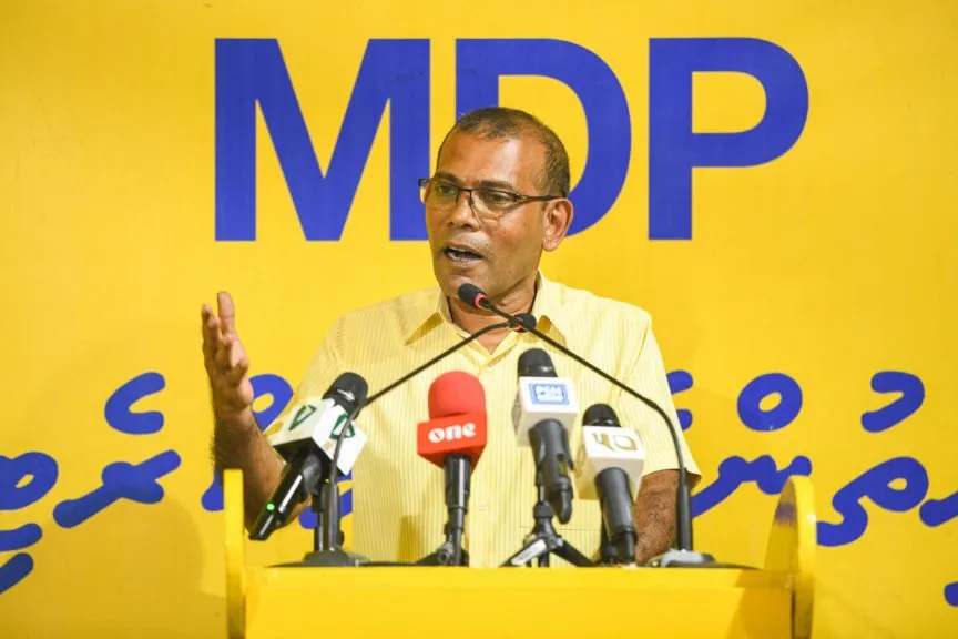 ކުރީގެ ރައީސް މުޙައްމަދު ނަޝީދު: ފޮޓޯ/ އެމްޑީޕީ